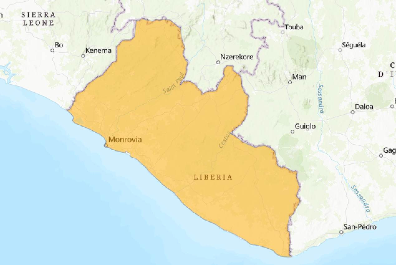 Map of Liberia